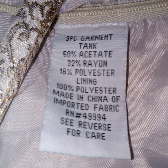 R&M Richards Embroidered Glitter Tank Cami Top Size 14P Party Holiday Cocktail - Picture 7 of 8